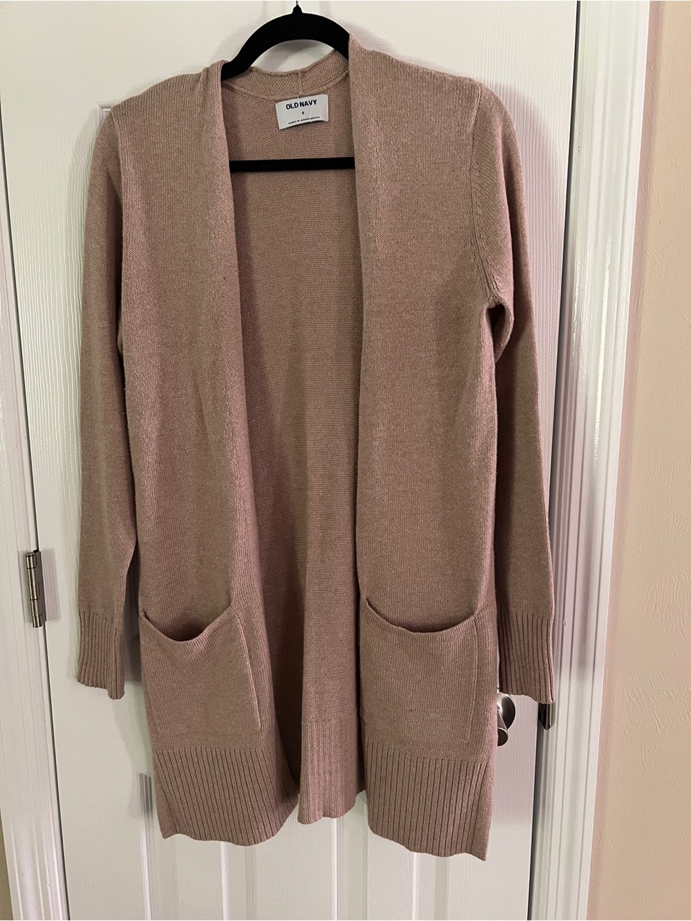 Old Navy Tan Open-Front Long Cardigan
